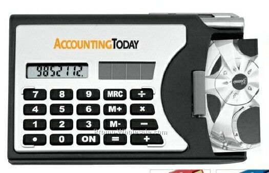 4"x2-3/4"x1/2" Calculator Business Card W/Pen