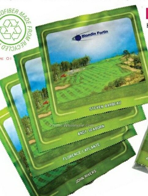 4"x7" Microfiber Golf Theme 1 Cleaning Cloth