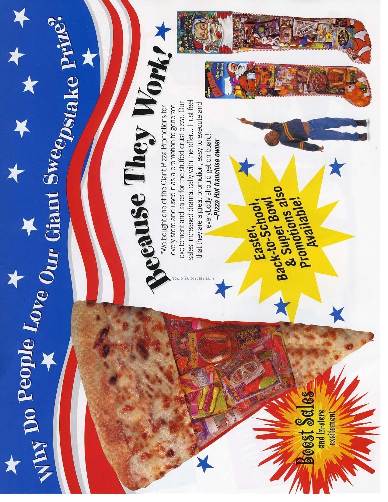 5 Ft Tall Giant Pizza Shape Toy-filled In-store Sweepstakes