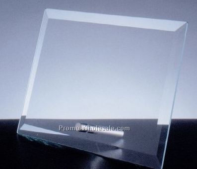 7"x10" Beveled Vertical Rectangle Award W/ Aluminum Pole