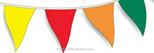 9"x12" Spectrum Mass 50' Pennants W/ 36 Per String - Multi-color