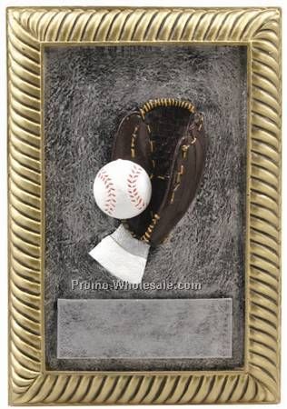 Baseball, Softball, Resin Plaque Award, 5" X 7"