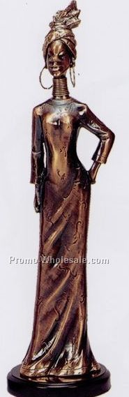 Black Fancy Lady Figurine