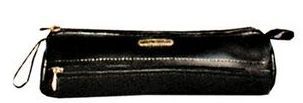 Black Veg Tanned Calf Leather Pencil Case