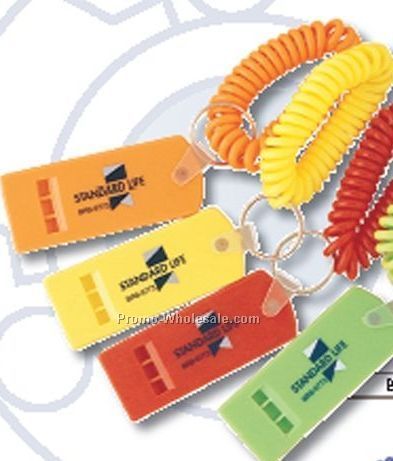 Bracelet Key Tag W/ Emergency Whistle - 7"x1-1/8"x5/8"