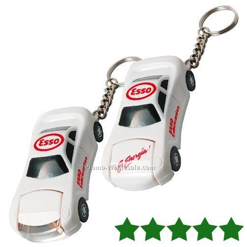 Car Shaped Flashlight Keychain W/ Batteries