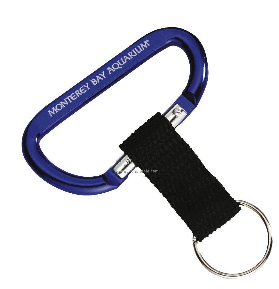 Carabiner With Strap - Blue