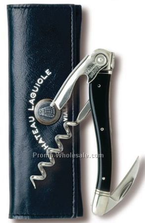 Chateau Laguiole Waiter's Black Horn Corkscrew