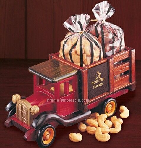 Chocolate Almonds & Cashews In Classic Wooden 1925 Stake Truck