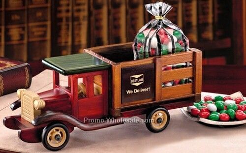 Classic Wooden 1925 Stake Truck W/Chocolate Gourmet Mints