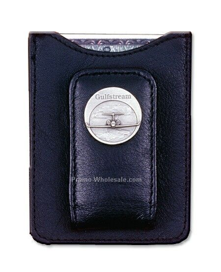 Credit Card Holder/ Money Clip With 1" Applique