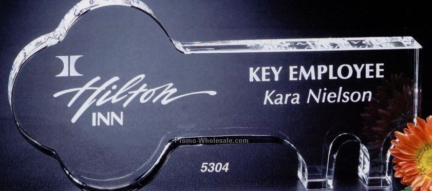 Crystal Key Award 6"