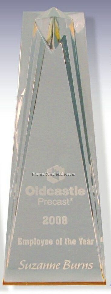 Custom Laser Etched Acrylic Sculpted Star Awards (3-1/2"x10")