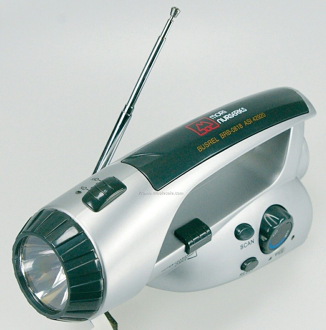 Dynamo Crank Flashlight & Radio