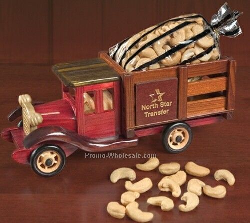 Extra Fancy Jumbo Cashews In Classic Wooden 1925 Stake Truck