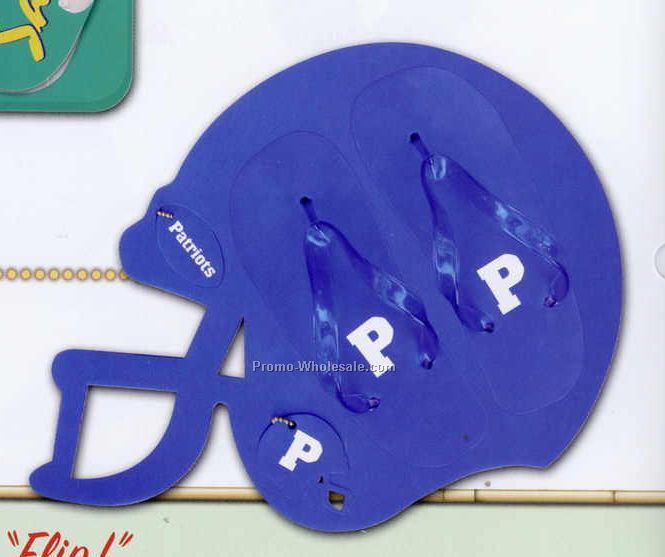 Flip Flop / Floatable Keychain Fun Kit - Football Helmet