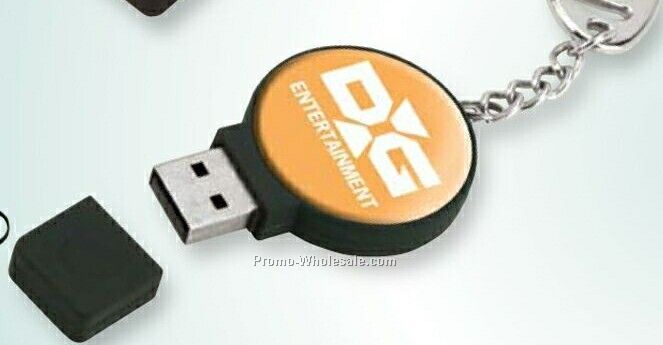 Giftcor Round USB Flash Drive 1-3/8"x2"x3/8"