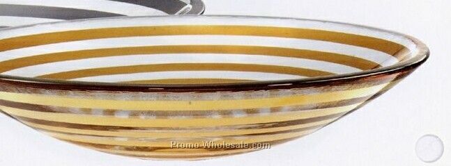 Glimmer Gold Wide Stripe Bowl