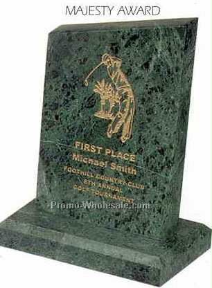 Green Marble Desk Accessories-majestic Award(6-3/4"x5"x3")