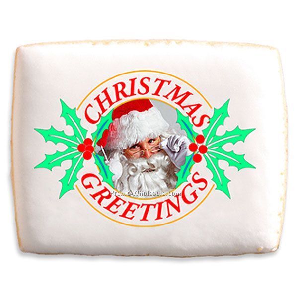 Imprinted Shortbread Cookies - Christmas Greetings