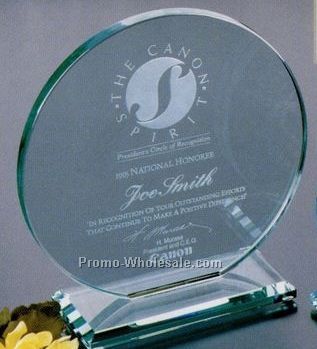 Jade Crystal Cromwell Circle Award 8"