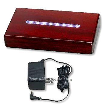 Large Rectangular Piano Finish LED Lighted Base