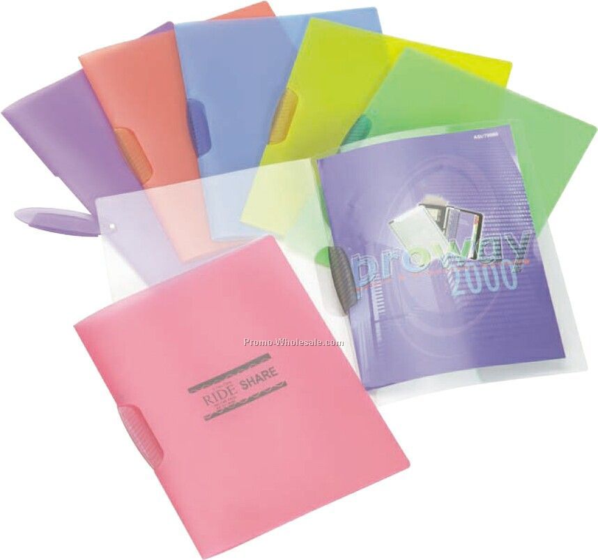 Letter Size Translucent Report Cover W/ Color Clip