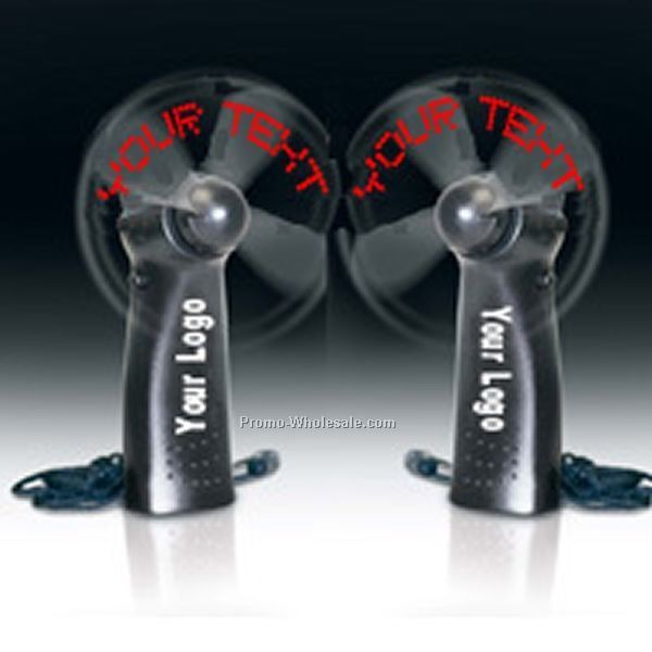 Light Up Message Fan (9 Weeks) - Black W/ Red LED