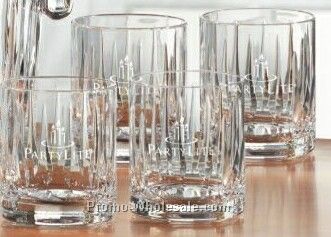 Linear Double Old Fashioned Glass - 4 Piece Set