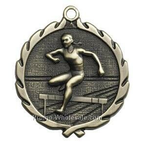 Medal "hurdles, Female" - 1-3/4" Wreath Edging