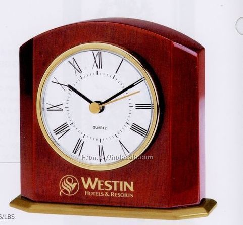 Minya Hi Gloss Wooden Desk Alarm Clock