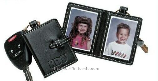 Nappa Leatherette Key Fob With Mini Photo Wallet