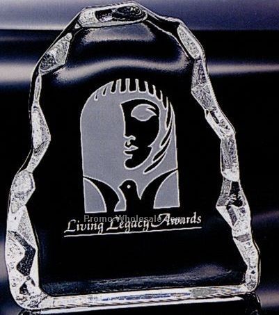 Optical Crystal Carved Vertical Iceberg Award