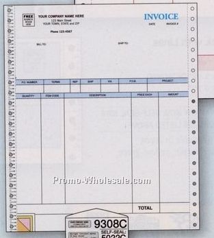 Parchment Product Invoice No Packing Slip (4 Part)