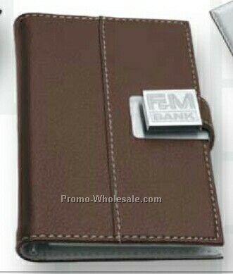 Prato Organizer With Calculator, Memo Pad And Pen (Brown)