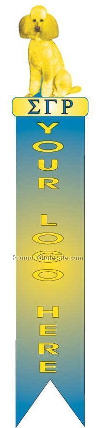 Sigma Gamma Rho Sorority Poodle Bookmark W/ Black Back