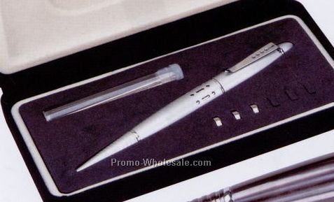 Silver Oval Laser Pointer W/ Pen