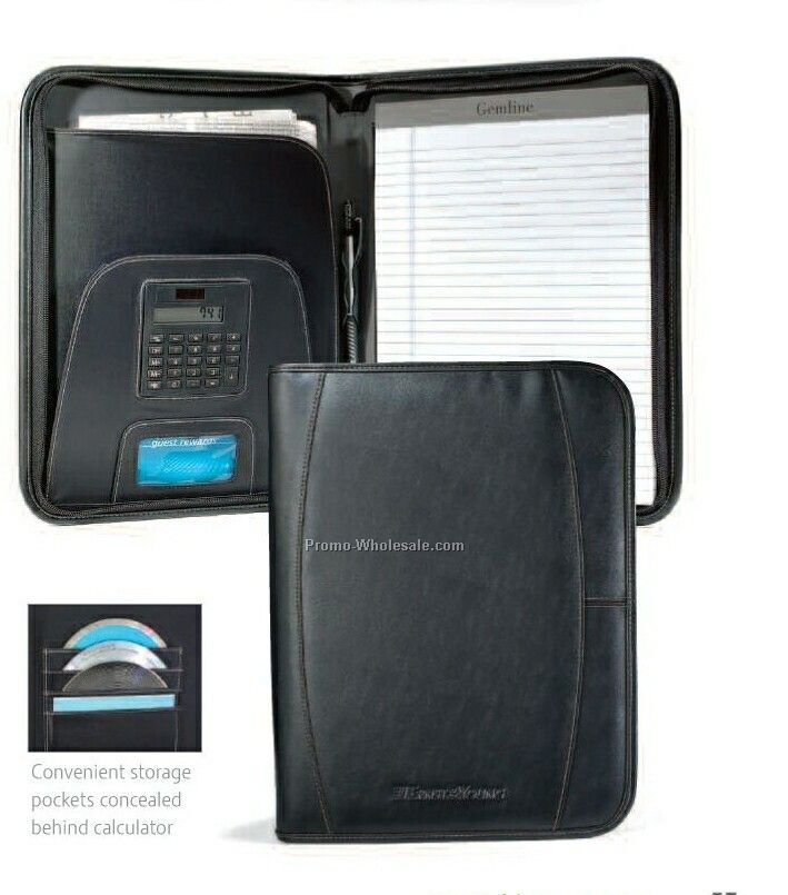 Simulated Leather Deluxe Calculator Padfolio