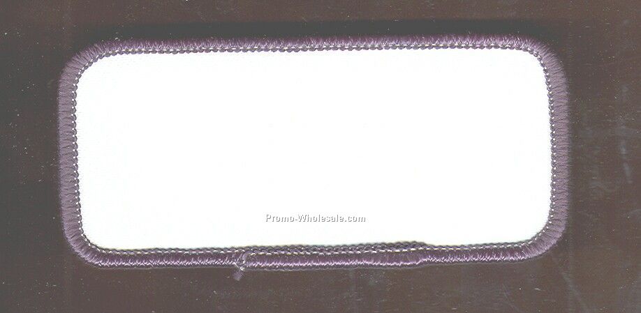 Stock Blank (3.625 X 1.625 Navy Border With White Background)