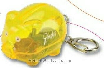 Valumark Yellow Clip-on Mini Pig Money Bank 2-1/8"x1-1/2"x1-3/8"