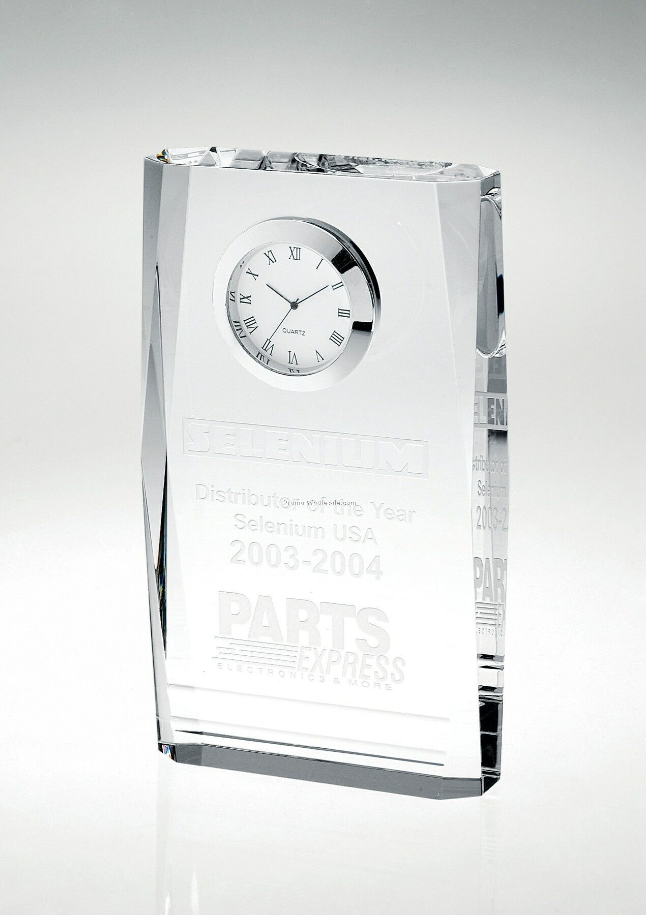 Victoria Crystal Clock Award