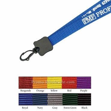 1/2" Upgrade - Custom Nylon Lanyard W/ J-hook