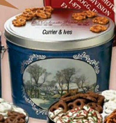 1/2 Gallon Tin Pail - Drizzle Pretzels