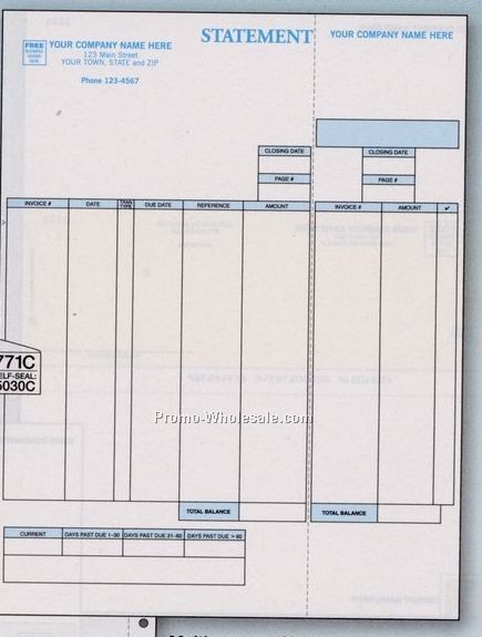 1 Part Single Sheet Parchment Statement (Daceasy Compatible)