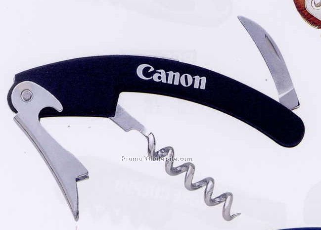 1"x4-1/2" Deluxe Corkscrew & Can Opener With Serrated Knife