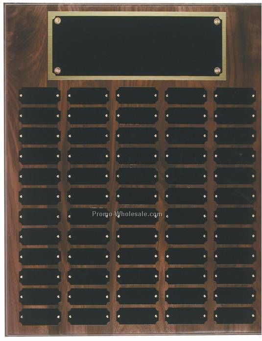 16" X 20" Genuine Walnut 60 Plate Perpetual Plaque