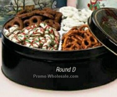 18 Oz. Chocolate/ Yogurt Pretzel Designer Gift Tin