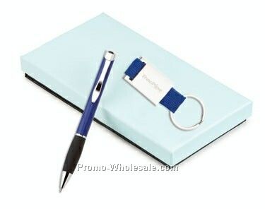 2-piece Tenor Ballpoint Pen And Nylon Key Ring Set