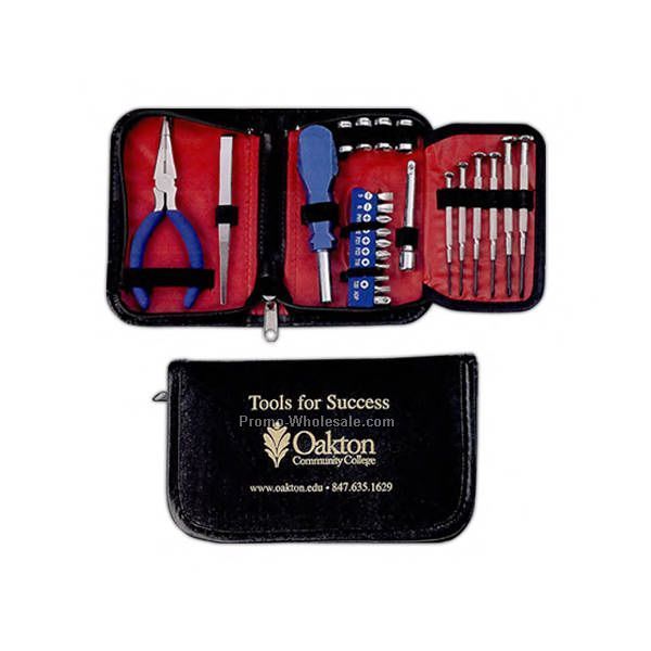 25 Piece Tool Kit In Zipper Vinyl Case