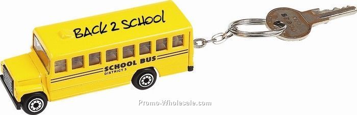 3"1-1/4"x1-1/4" Mini School Bus With Key Chain